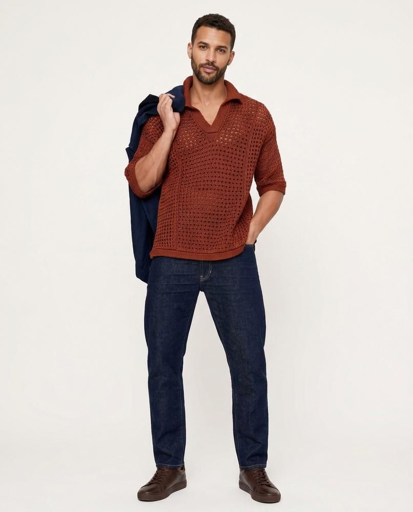 Fashion Bryant - Zemar | Open-Knit Short-Sleeved Sweater Men